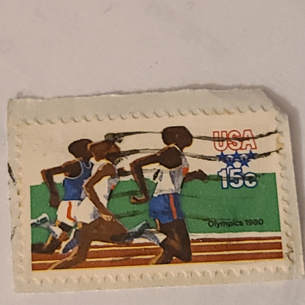 Unique Vintage USA Olympics 1980 Stamp For Sals